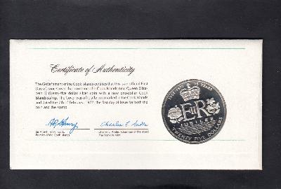 Beschrijving: 25 Dollar Q-S.JUBILEE (49 gram) FDC Cover